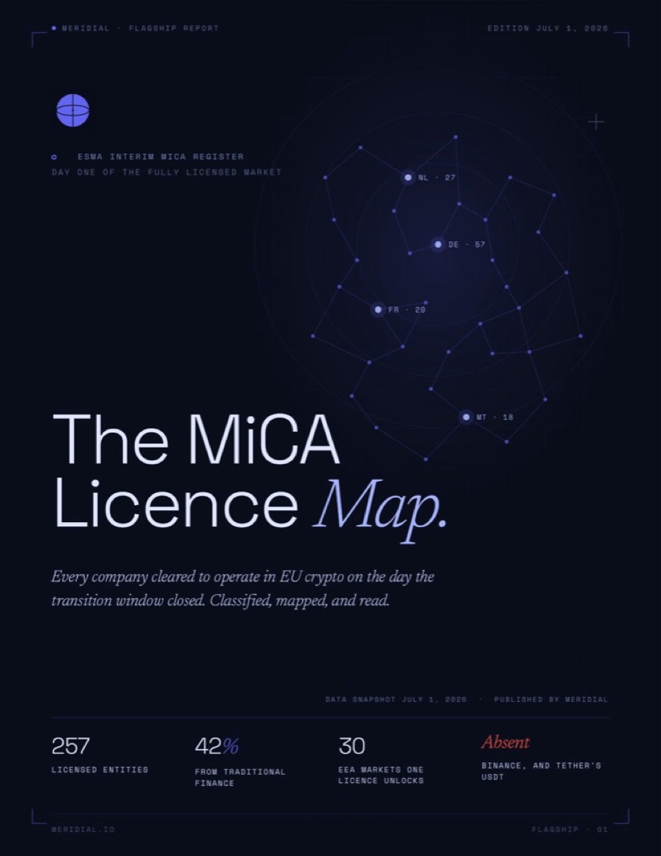 The MiCA Licence Map · Edition July 1 2026